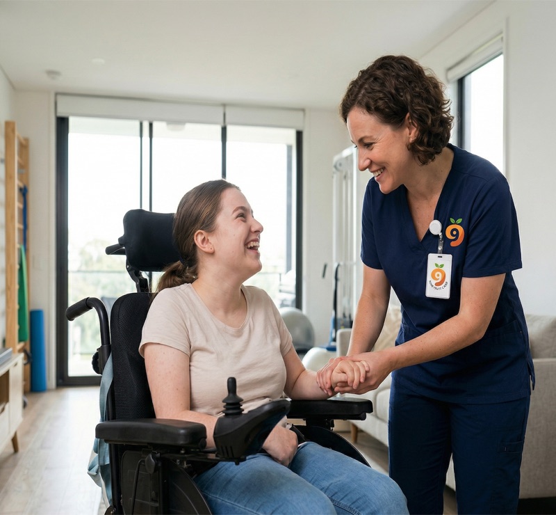 Support worker and participant